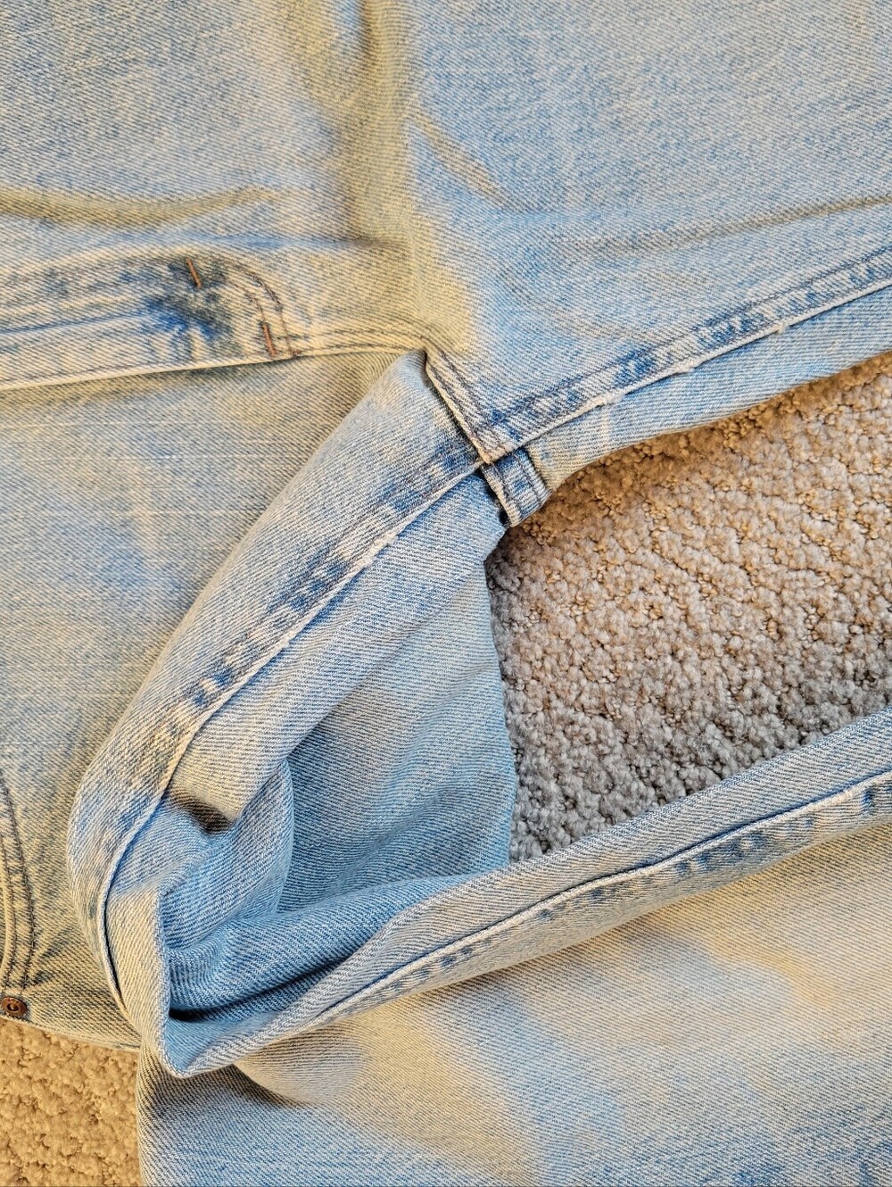 Vintage Lee Original Jeans Light Wash High Rise Straight Leg Denim Womens ~10 - Picture 12 of 15